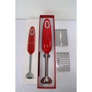 SMEG Hand Blender Red Immersion Mixer Stainless Steel w/ Box Manual Open Box